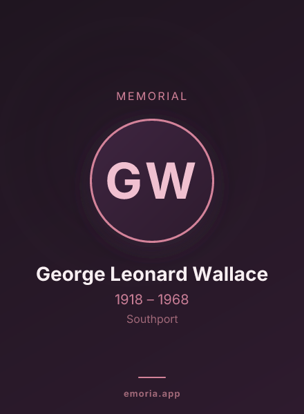 Memorial portrait of George Leonard Wallace