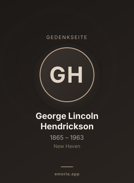 Gedenkportrait von George Lincoln Hendrickson