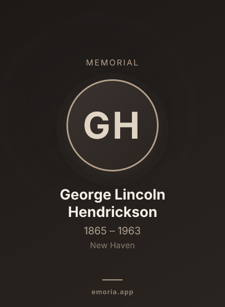 Memorial portrait of George Lincoln Hendrickson