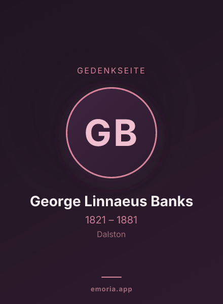 Gedenkportrait von George Linnaeus Banks