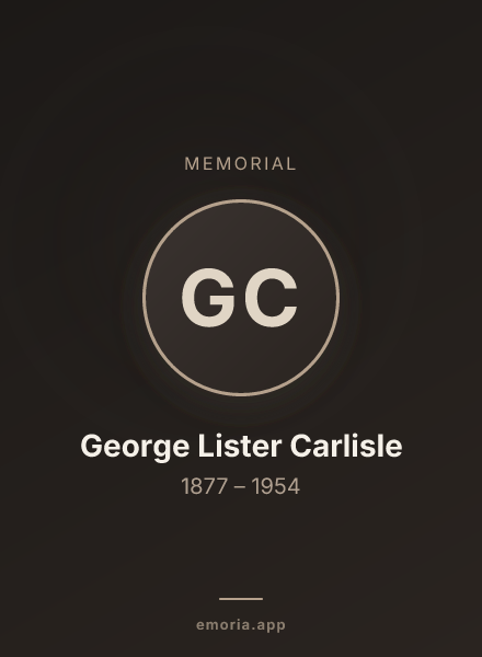 Memorial portrait of George Lister Carlisle