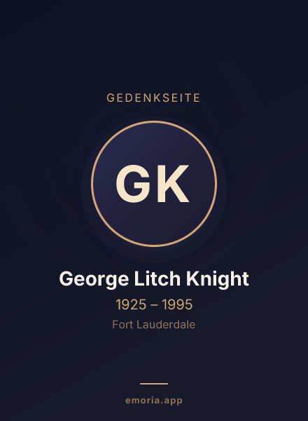 Gedenkportrait von George Litch Knight