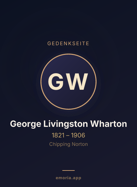 Gedenkportrait von George Livingston Wharton