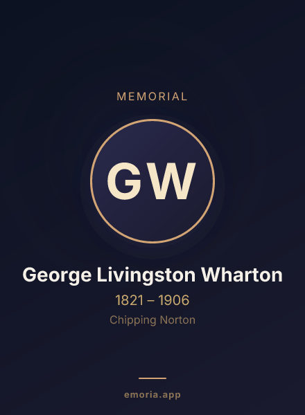 Memorial portrait of George Livingston Wharton