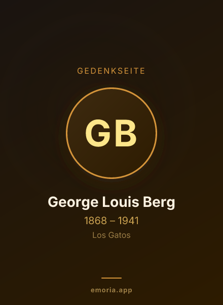 Gedenkportrait von George Louis Berg