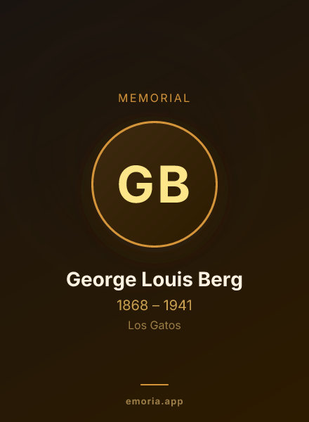 Memorial portrait of George Louis Berg