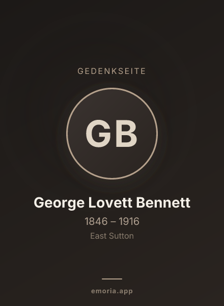 Gedenkportrait von George Lovett Bennett