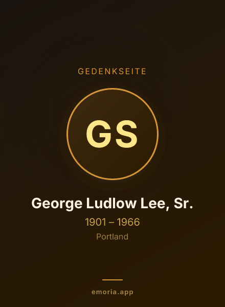 Gedenkportrait von George Ludlow Lee, Sr.