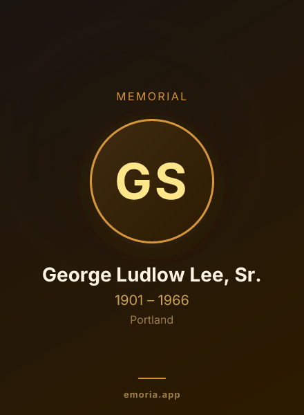 Memorial portrait of George Ludlow Lee, Sr.