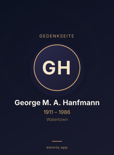Gedenkportrait von George M. A. Hanfmann