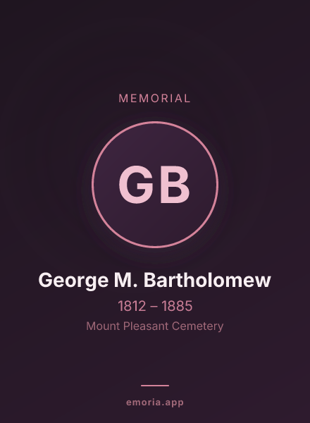 Memorial portrait of George M. Bartholomew