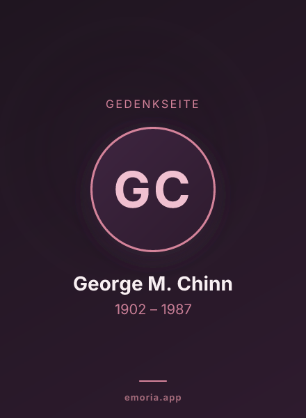 Gedenkportrait von George M. Chinn