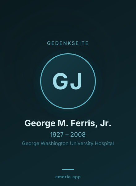Gedenkportrait von George M. Ferris, Jr.