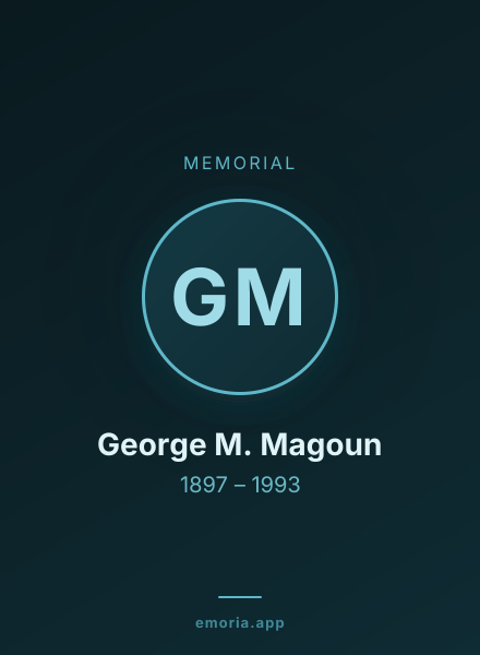 Memorial portrait of George M. Magoun