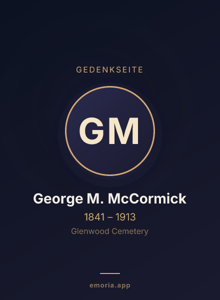 Gedenkportrait von George M. McCormick