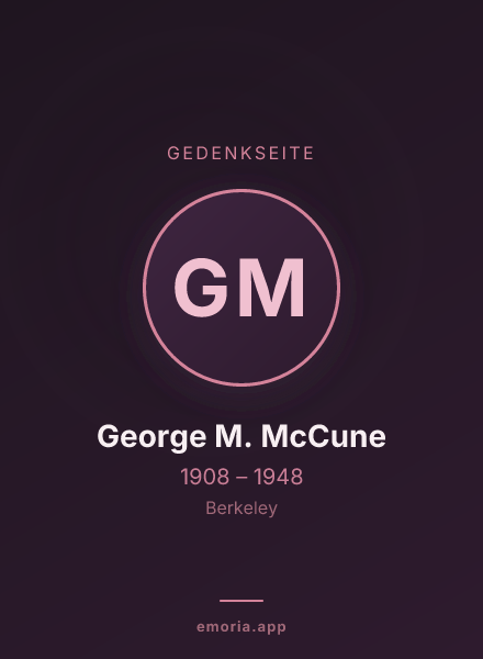 Gedenkportrait von George M. McCune