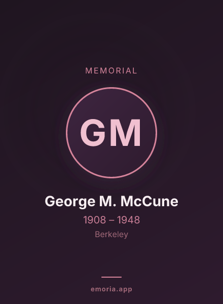 Memorial portrait of George M. McCune