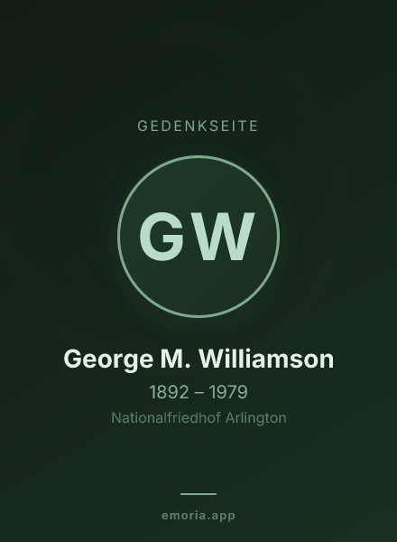 Gedenkportrait von George M. Williamson