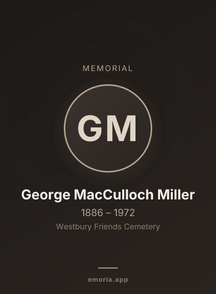 Memorial portrait of George MacCulloch Miller