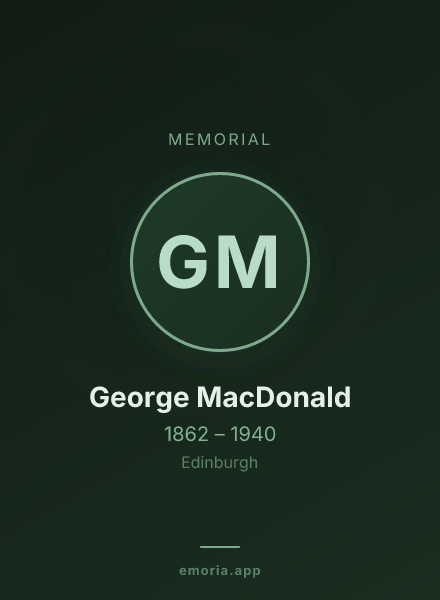 Memorial portrait of George MacDonald
