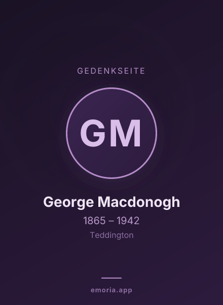 Gedenkportrait von George Macdonogh