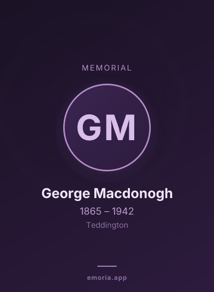 Memorial portrait of George Macdonogh