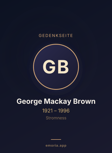 Gedenkportrait von George Mackay Brown