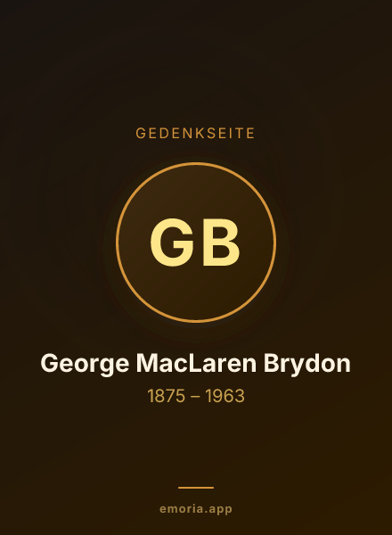 Gedenkportrait von George MacLaren Brydon