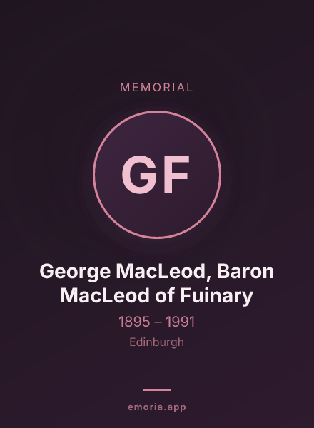 Memorial portrait of George MacLeod, Baron MacLeod of Fuinary