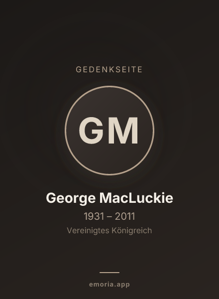 Gedenkportrait von George MacLuckie