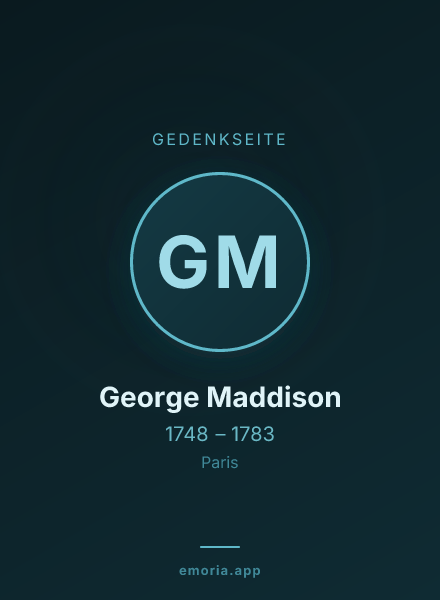 Gedenkportrait von George Maddison