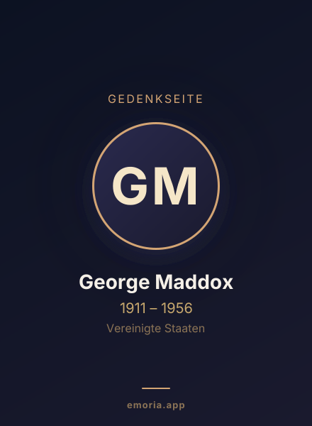 Gedenkportrait von George Maddox