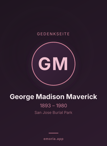 Gedenkportrait von George Madison Maverick
