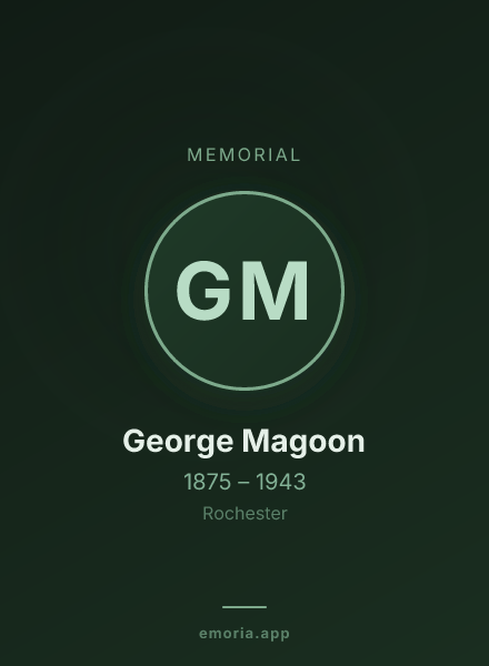 Memorial portrait of George Magoon