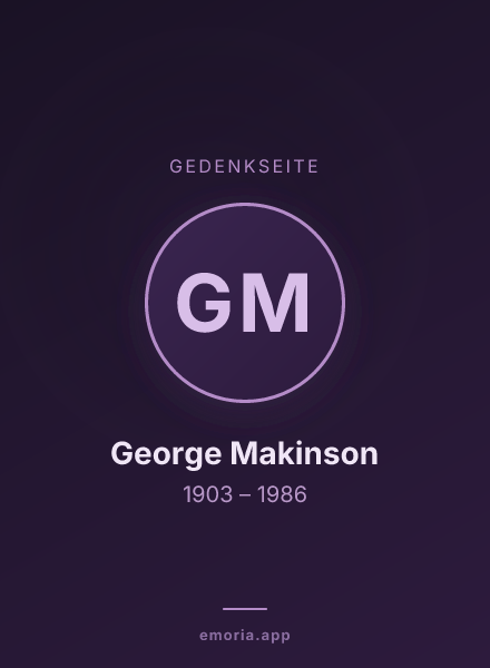 Gedenkportrait von George Makinson