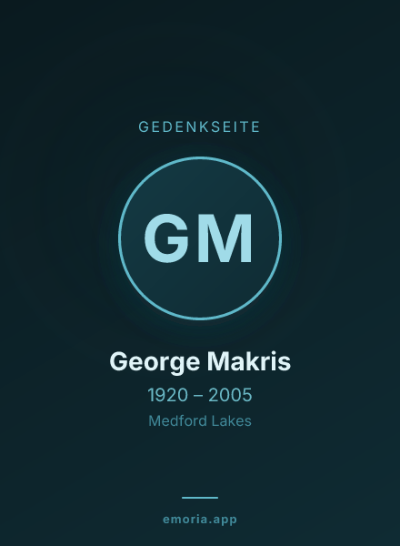 Gedenkportrait von George Makris
