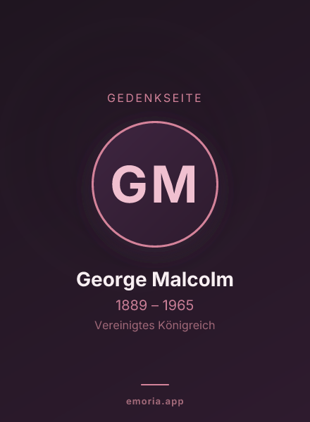 Gedenkportrait von George Malcolm