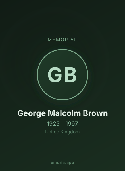Memorial portrait of George Malcolm Brown