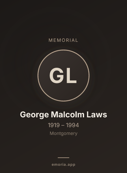 Memorial portrait of George Malcolm Laws