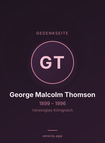 Gedenkportrait von George Malcolm Thomson