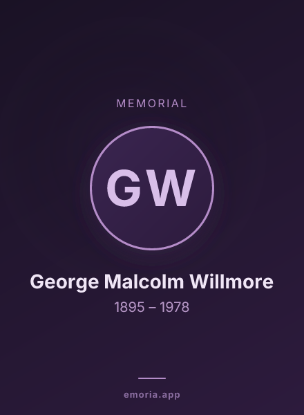 Memorial portrait of George Malcolm Willmore