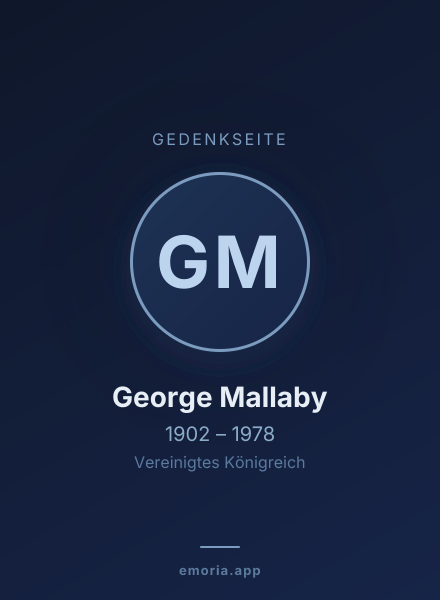 Gedenkportrait von George Mallaby
