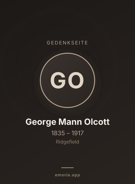 Gedenkportrait von George Mann Olcott