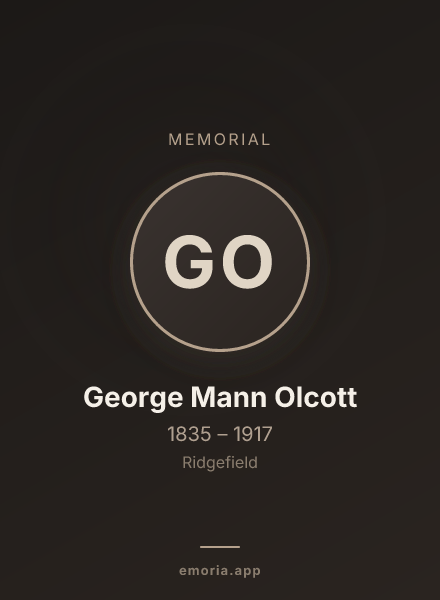 Memorial portrait of George Mann Olcott