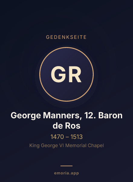 Gedenkportrait von George Manners, 12. Baron de Ros