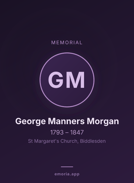 Memorial portrait of George Manners Morgan