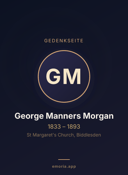 Gedenkportrait von George Manners Morgan