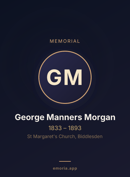 Memorial portrait of George Manners Morgan