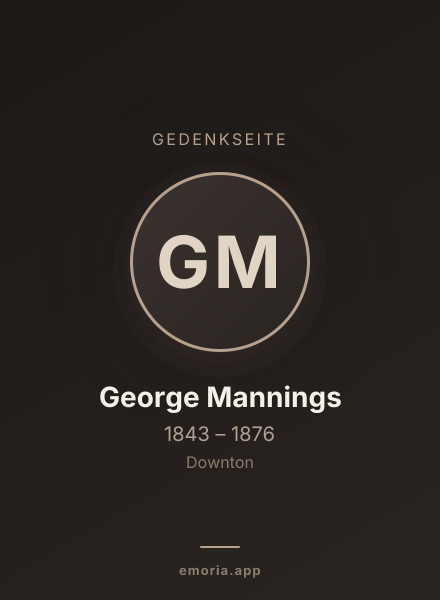 Gedenkportrait von George Mannings
