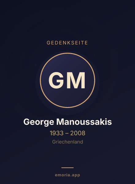 Gedenkportrait von George Manoussakis